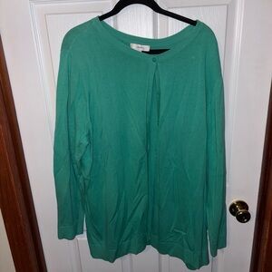 CJ Banks Teal Button Down Shirt